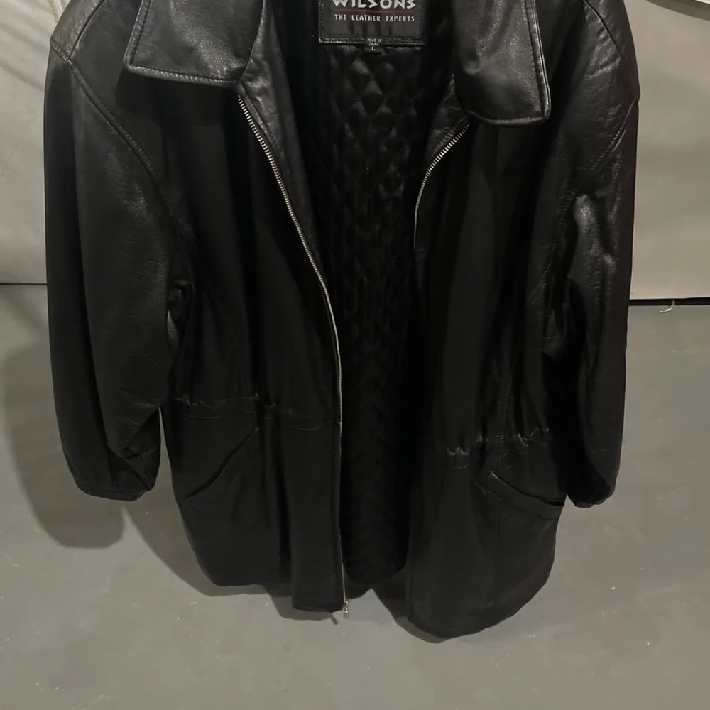 wilson leather  coat Sz large womens